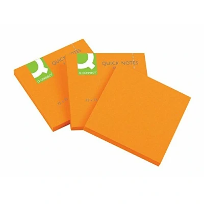 Obrázek Q Connect KF10517 Haftnotizen Haftnotizblock neon orange