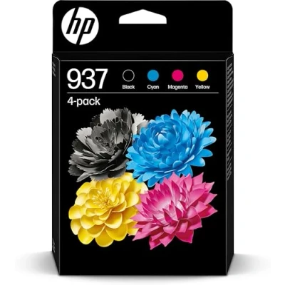 Obrázek HP 937 (6C400NE) Multipack originální tisková patrona, černá + barvy, 1x černá, 1xazurová, 1xpurpurová, žlutá Pro OfficeJet 9720e; 9730e All in One velkoformátová tiskárna; tiskárna