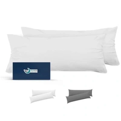 Obrázek Dreamzie povlak na polštář 40 x 135 bílá sada 2 ks z mikrovlákna s certifikací Öko Tex, měkký