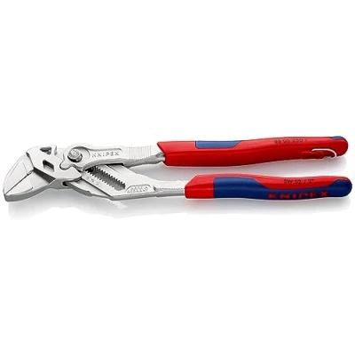 Obrázek KNIPEX Klešťový klíč, multifunkční chrom vanadium, chromovaná ochrana proti korozi, upevňovací očko, 250 mm (SB karta/blistr), 86 05 T BK