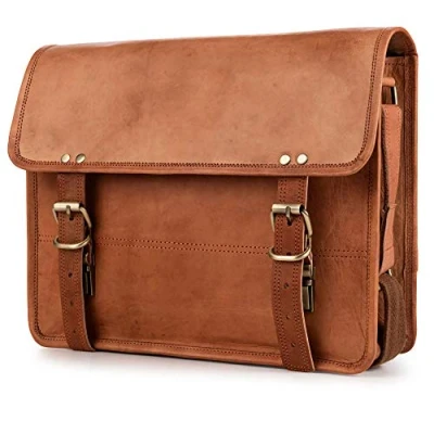 Obrázek Berliner Bags Vintage taška přes rameno York, Messenger Bag s přihrádkou na laptop malá pro dámy a pány, Braun M.,