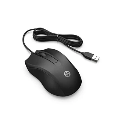 Obrázek HP 100 myš (kabelová myš, levák, pravák, až 1600 DPI, přípojka USB A) černá