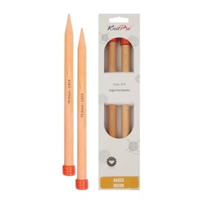 Obrázek KnitPro K35269 jehlice na bundu, Wood, hnědá, 35 cm x 15 mm, 2