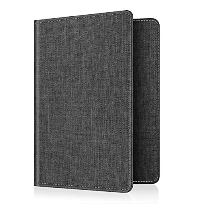 Obrázek Fintie cestovní pas, očkovací průkaz, ochranné pouzdro na pas prémiový obal s blokátorem RFID kreditní karty, průkazy, doklady pro dámy pány, Denim šedý,