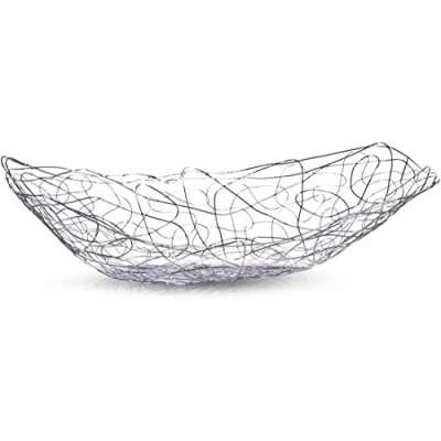 Obrázek Miska na ovoce Zeller 27329, dlouhá, pochromovaná kov, D 33 x Š 19 V 9 cm, vzhled ušlechtilé oceli