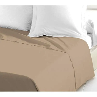 Obrázek Home Linge Passion Bettlaken, 57 Fäden, Baumwolle, Dunkelbeige, 240 x 300 cm