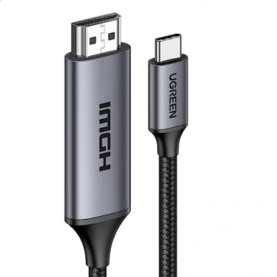 Obrázek UGREEN USB C na HDMI 2.1 Kabel 8K@60Hz 4K@240Hz typ Ultra High Speed HDR HDCP 2. 3 Thunderbolt 4/3 Kompatibilní s iPhone 15 MacBook Pro/Air, iPad Pro, Galaxy S23, Steam Deck (2M)