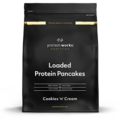 Obrázek Protein Works Loaded palačinky Prémiová směs palačinek s bílkovinami 16 servings Cookies &#039;n&#039; Cream 1 kg
