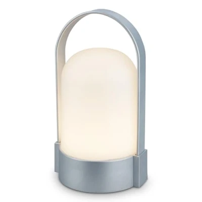 Obrázek BRILONER LED stolní lampa bezdrátová IP44 s dotykem, stmívatelná ve stupních, vyměnitelná baterie, na noční stolek, lampička čtení, lampa, kempingová akumulátorová