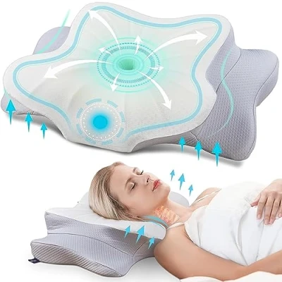 Obrázek DONAMA Ergonomický Polštář Memory Foam pod šíji pro spaní na bocích, zádech a břiše