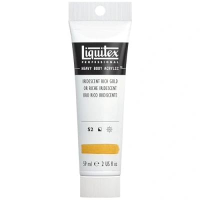 Obrázek Liquitex 1045235 Professional Heavy Body akrylová barva v umělecké kvalitě s vynikající stálostí na světle lícné konzistenci, tuba 59 ml irizující + D34: D35es syté zlato