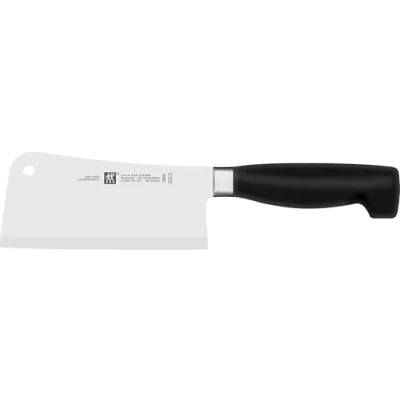 Obrázek ZWILLING Čtyři hvězdy sekací nůž, délka čepele 15 cm, speciální nerezová ocel, ergonomická plastová rukojeť, černá [Made in Germany]