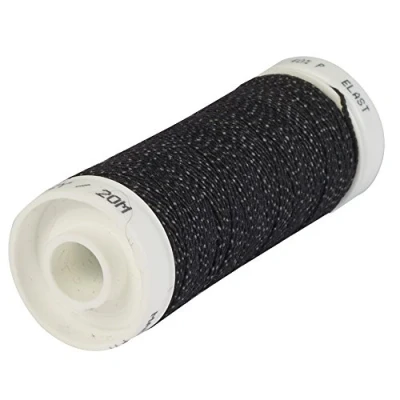 Obrázek Korbond Elastische Spulen, 100 m, schwarz, 5 x 20 ideal zum Schneidern, Smoken, Basteln, Reparaturen, Quilten
