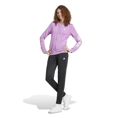Obrázek adidas Sportswear Linear Tracksuit SET Tepláková souprava, Ženy, Velikost: Medium, Preloved purple/black