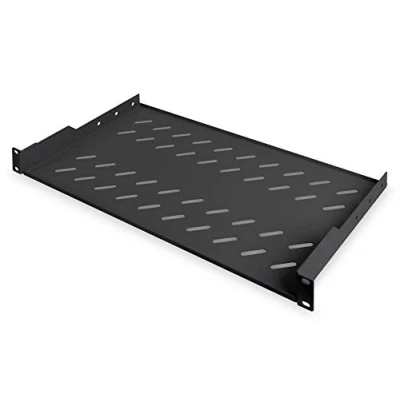 Obrázek DIGITUS Podlaha Pro pevnou montáž 19 palců 1HE upevnění vpředu nosnost 15 kg síťové skříně a serverové od 450 mm hloubka černá