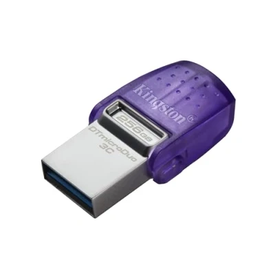 Obrázek Kingston DataTraveler microDuo 3C USB Stick 256GB Gen 3 Type C und A DTDUO3CG3/256GB, Lila + Silber