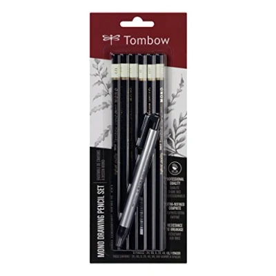Obrázek Tombow sada znaků MONO 6PC, 6 tužek a 1 přesná guma Zero 6PC