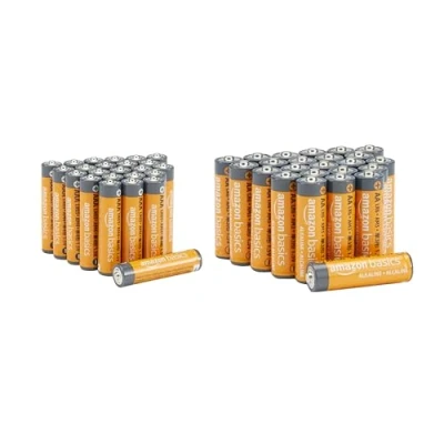 Obrázek Amazon Basics Výkonné alkalické baterie AA a AAA ve výhodném balení, 24 baterií baterií, kombinované balení: AAA, 48 ks v balení