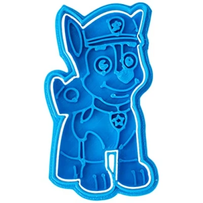 Obrázek Cuticuter Paw Patrol Chase Ausstechform, Kunststoff, blau, 8x7x1.5 cm