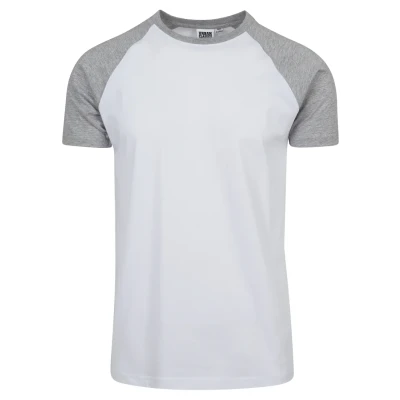 Obrázek Urban Classics Raglan Contrast Tee, pánské tričko, k dostání v mnoha různých barvách, velikosti S 5XL, bílá/šedá