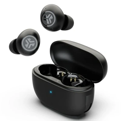 Obrázek JLab Go Pop ANC In Ear sluchátka Bluetooth, Active Noise Cancelling bezdrátová 24+ hodin přehrávání, True Wireless Earbuds, IP55 odolná proti potu, multibodová, černá