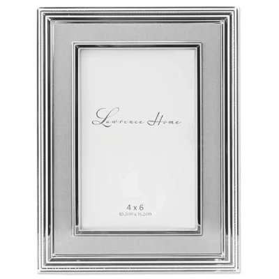 Obrázek Lawrence Frames Versilberter Metall Bilderrahmen, gebürstete Silber Innenplatte, 10 x 15 cm