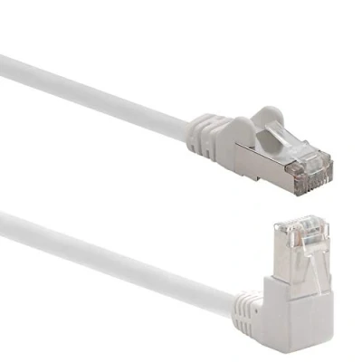 Obrázek 1aTTack.de 366258 Cat.6 síťový kabel úhel 90 stupňů 7,5 m bílý 1 kus Cat6 propojovací (SFTP PIMF) 1000Mbit/s Rj 45 konektor x metr