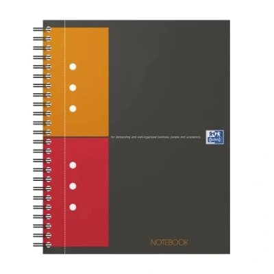 Obrázek Oxford 100101849 mezinárodní notebook, A5 +, kostkovaný, 80 listů, kartonový kryt, šedý