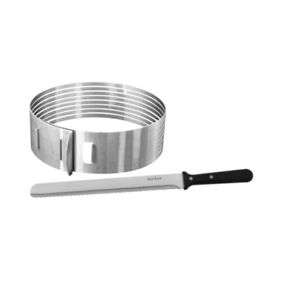Obrázek Kráječ dortového korpusu Zenker „Patisserie“, 34 cm, pomocník pro krájení korpusů s možností nastavení výšky