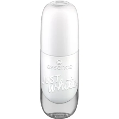 Obrázek Essence gel nail colour, lak na nehty, č. 33, bílý, dlouhotrvající, expresní výsledek, rychleschnoucí, lesklý, intenzivní, bez acetonu, veganský, mikroplastických částic, parfému, 1 balení (8