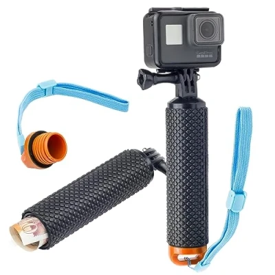 Obrázek DigiCharge Schwimmender Handgriff Wasserdicht Floating Hand Grip Tauchen Stock für GoPro Hero13 Hero12 Hero 13 12 11 10 9 Max/DJI Osmo Action 5 4 / Insta360 One Akaso Kameras, Orange