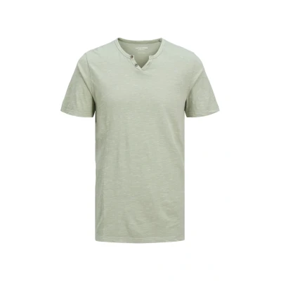 Obrázek Jack &amp; Jones Jjesplit NECK SS NOOS Jednoduché tričko, Muži, Velikost: Large, Iceberg green