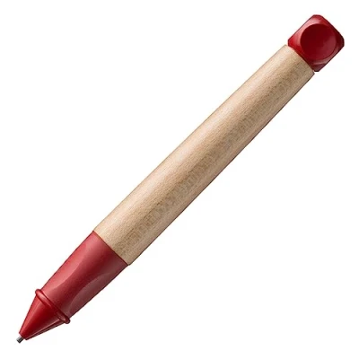 Obrázek Lamy abc red tužka psací vhodná pro děti s protiskluzovou, ergonomickou rukojetí otočná robustním javorovým krytem vč. náplně jemným nátěrem M 44 v šířce linky 1,4 mm