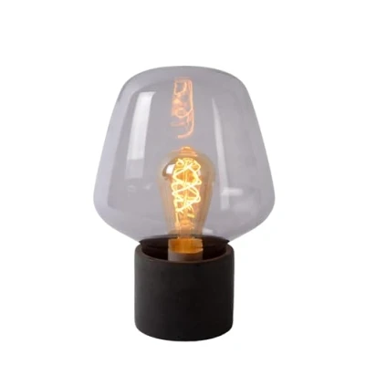 Obrázek Lucide Becky Stolní lampa, sklo, 40 W, kouře Barva, Šedá