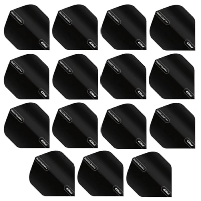 Obrázek RED DRAGON Hardcore XT Black Extra Thick Standard Dart Flights (5 sad v balení)