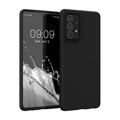 Obrázek kwmobile pouzdro kompatibilní se Samsung Galaxy A52 / 5G A52s měkké TPU silikonové vhodné pro bezdrátové nabíjení černé matné