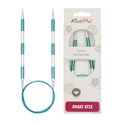 Obrázek KnitPro 42093 SmartStix kruhové pletací jehlice, kov, pestré, 80 cm, 6 mm