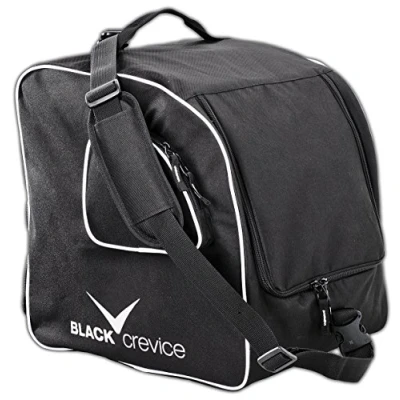 Obrázek Black Crevice taška na lyžařské boty a helmu I snowboardové boty/lyžařské helmy nastavitelná s velkou hlavní přihrádkou vedlejší se zipem