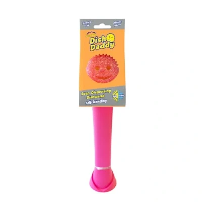 Obrázek Scrub Daddy Dish Geschirrspüler Seifenspender Tellerwäscher Texturwechsel mit Standfuß Rosa