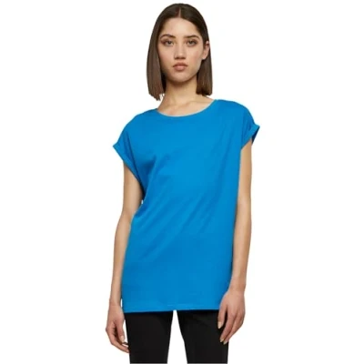 Obrázek Urban Classics Curvy Ladies Extended Shoulder TEE Jednoduché tričko, Ženy, Velikost: Medium, Hawaiianblue
