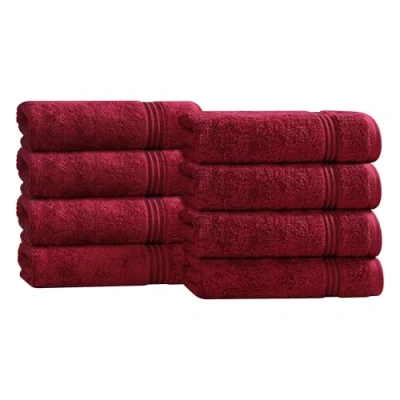 Obrázek Superior Handtuch Ägyptische Baumwolle 8 teilig Set P Modern burgunderfarben