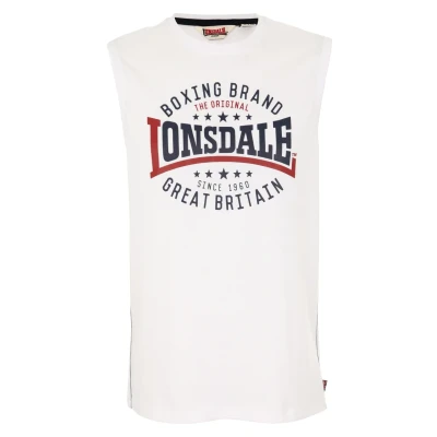 Obrázek Lonsdale ÄRMELLOSES Schmale Passform ST.AGNES Top, Muži, Velikost: Medium, White