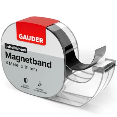 Obrázek GAUDER Magnetická páska samolepicí v zásobníku I lepicí Magnetické proužky (6 m)