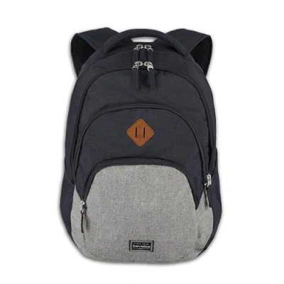 Obrázek Travelite batoh, příruční zavazadlo s přihrádkou na notebook, 15,6“, série Basics Daypack Melange: módní batoh se vzhledem melanž, 096308, 45 cm, 22 litrů, Námořnická modrá / Šedá
