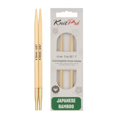 Obrázek KnitPro K22404 kruhová pletací jehla, bambus, přírodní, 12 x 0,45 cm, 2 Count