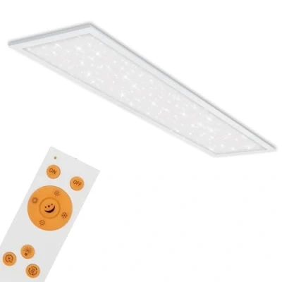 Obrázek BRILONER Svítidla LED panel, stropní lampa vč. hvězdného dekoru, svítidlo stmívatelné, ovládání teploty barvy (CCT), dálkového ovládání, 36 W, 3 800 lumenů, bílá, 1195 x 295 65 mm (D