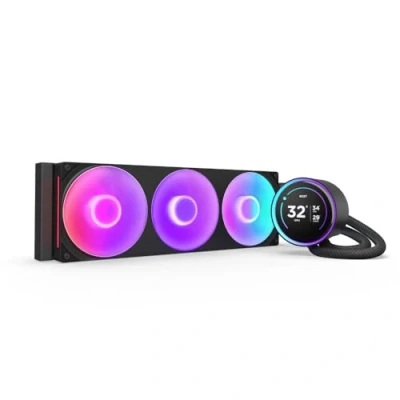 Obrázek NZXT Kraken Elite 360 RGB AIO CPU Flüssigkeitskühler mm Radiator F360 Core Lüfter Anpassbares 2,72&quot; IPS LCD Turbine Pump Intel LGA 1700, 1200/115X, 1851 AMD AM5, AM4 Schwarz