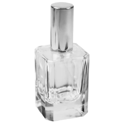 Obrázek Fantasia flakon, Čtverec, s rozprašovač čerpadlo a čepice, pro 50 ml, Stříbrná