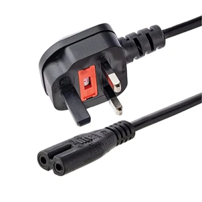 Obrázek StarTech.com 1,8 m GB laptop nabíjecí kabel, BS 1363 konektor na C7, 2,5A 250V, 18AWG, černý, náhradní kabel pro laptop, napájecí tiskárnu, UK kabel/síťový (PXTNB2SUK6)