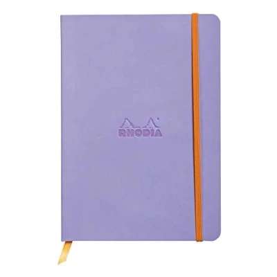 Obrázek Rhodia 117459C poznámkový sešit Rhodiarama s měkkou obálkou, dot grid, 80 listů, 90 g papíru v barvě slonoviny, A5 148 x 210 mm, záložka, vnitřní kapsa, 1 kus, iris